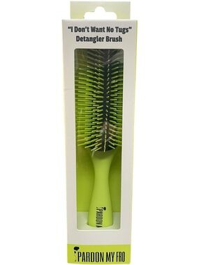 Pardon My Fro “I Don't Want No Tugs' Detangler Brush Green